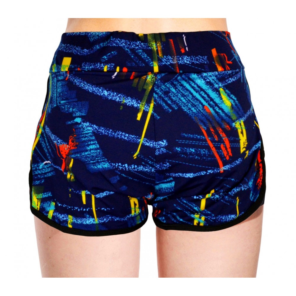 KZ-303 Shorts sportivo da donna con pantaloncino contenitivo interno