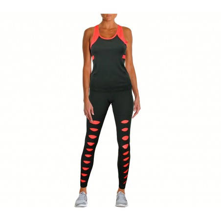 Completo sportivo da donna SCRATCH con canotta e leggings lungo alla caviglia