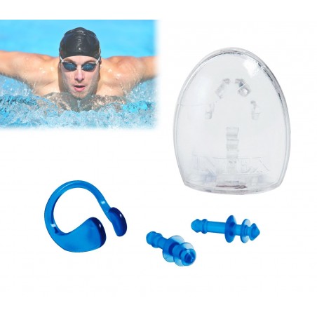 Set tappa orecchie e stringi naso per il nuoto 55609 INTEX misura unica  Set tappa orecchie e stringi naso per il nuoto 55609 INTEX misura unica
