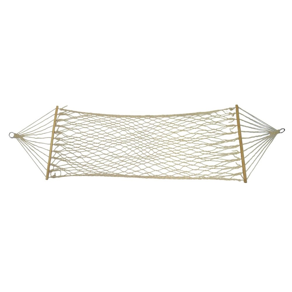Amaca da giardino 276853 in tessuto intrecciato 200 x 80 cm colore panna