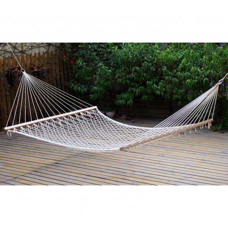 Amaca da giardino 276853 in tessuto intrecciato 200 x 80 cm colore panna Amaca da giardino 276853 in tessuto intrecciato 200 x 80 cm colore panna