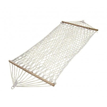 Amaca da giardino 276853 in tessuto intrecciato 200 x 80 cm colore panna Amaca da giardino 276853 in tessuto intrecciato 200 x 80 cm colore panna