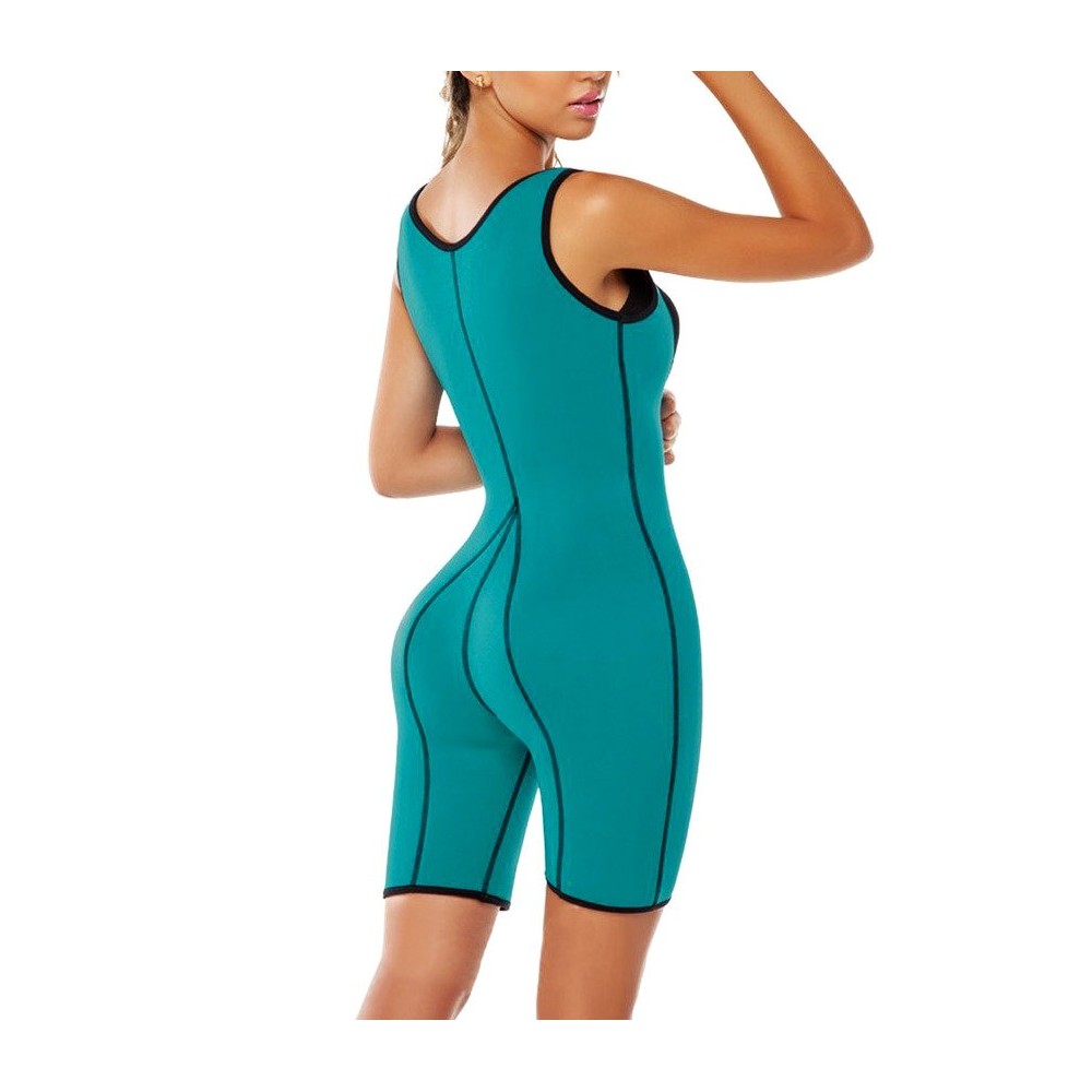 Tuta body sauna modellante effetto snellente a pantaloncino in vari co