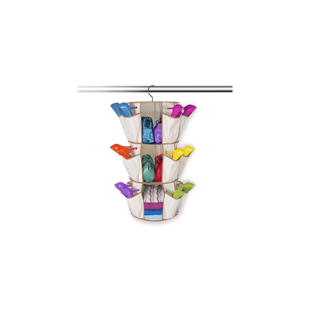 Organizer 360° girevole 24 Tasche 3 ripiani...