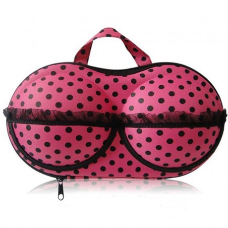 Organizzatore a forma di reggiseno Portaoggetti  per Biancheria Intima Magenta Pois