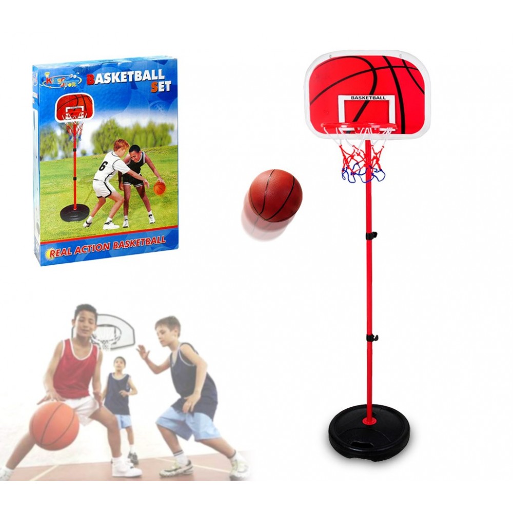 400067 Playset basket per bambini canestro regolabile in altezza e palla