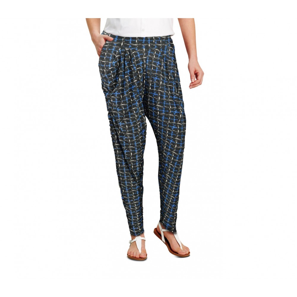 TG08-13 Pack da 3 pantaloni da donna mod. ONLY  tessuto morbido fantasia scacchi