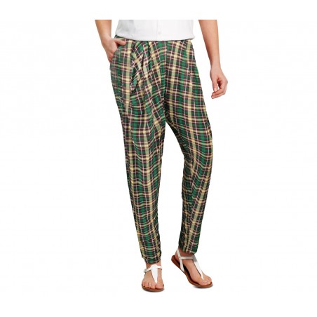 TG08-13 Pack da 3 pantaloni da donna mod. STYLE tessuto morbido fantasia scacchi