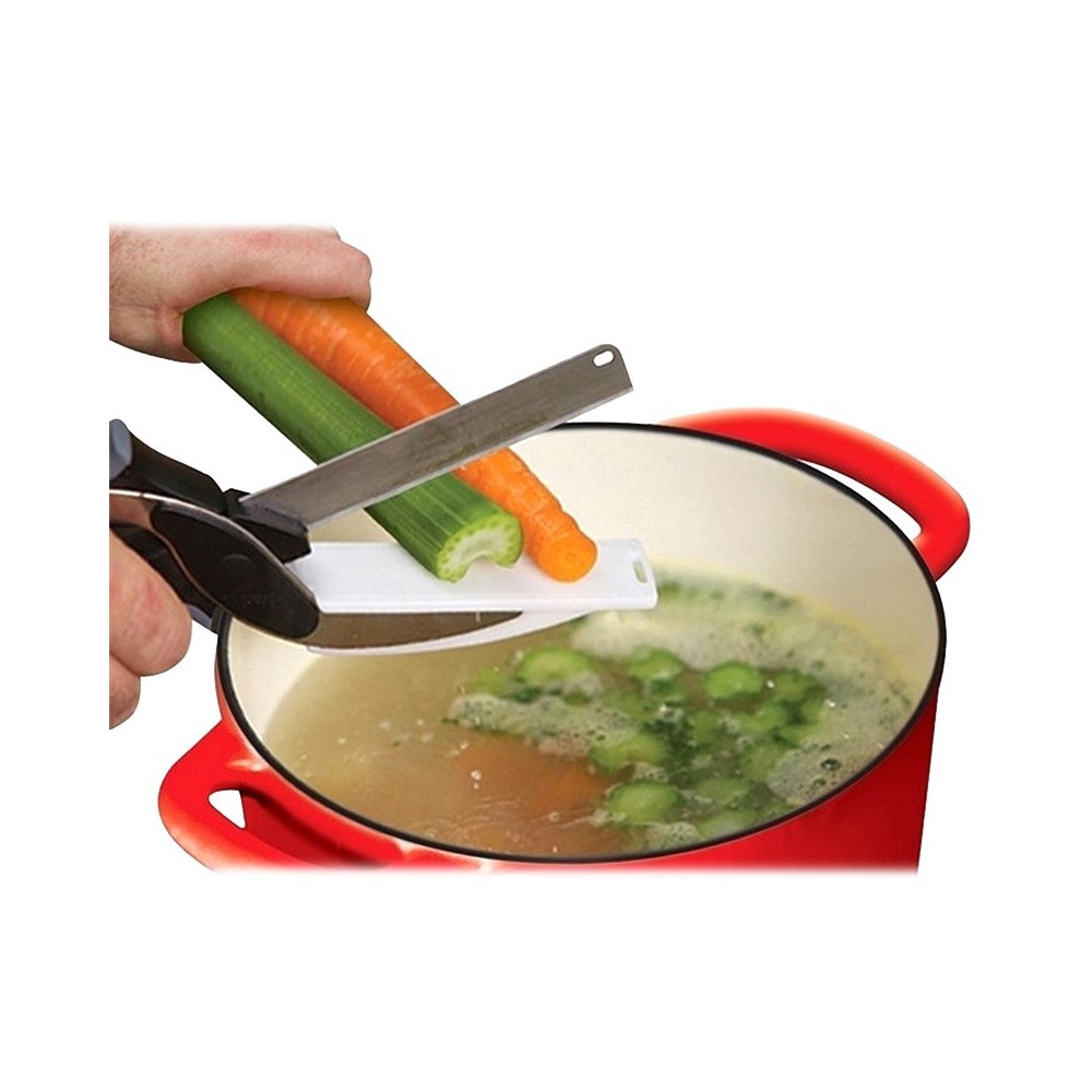 91472 Forbici 2 in 1 con tagliere incorporato con lama in acciaio inox