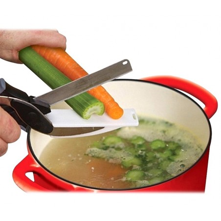 91472 Forbici 2 in 1 con tagliere incorporato con lama in acciaio inox 91472 Forbici 2 in 1 con tagliere incorporato con lama in acciaio inox