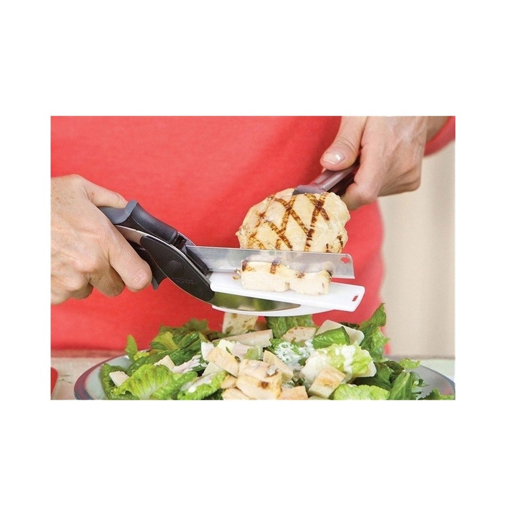 91472 Forbici 2 in 1 con tagliere incorporato con lama in acciaio inox