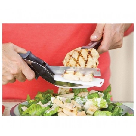 91472 Forbici 2 in 1 con tagliere incorporato con lama in acciaio inox 91472 Forbici 2 in 1 con tagliere incorporato con lama in acciaio inox