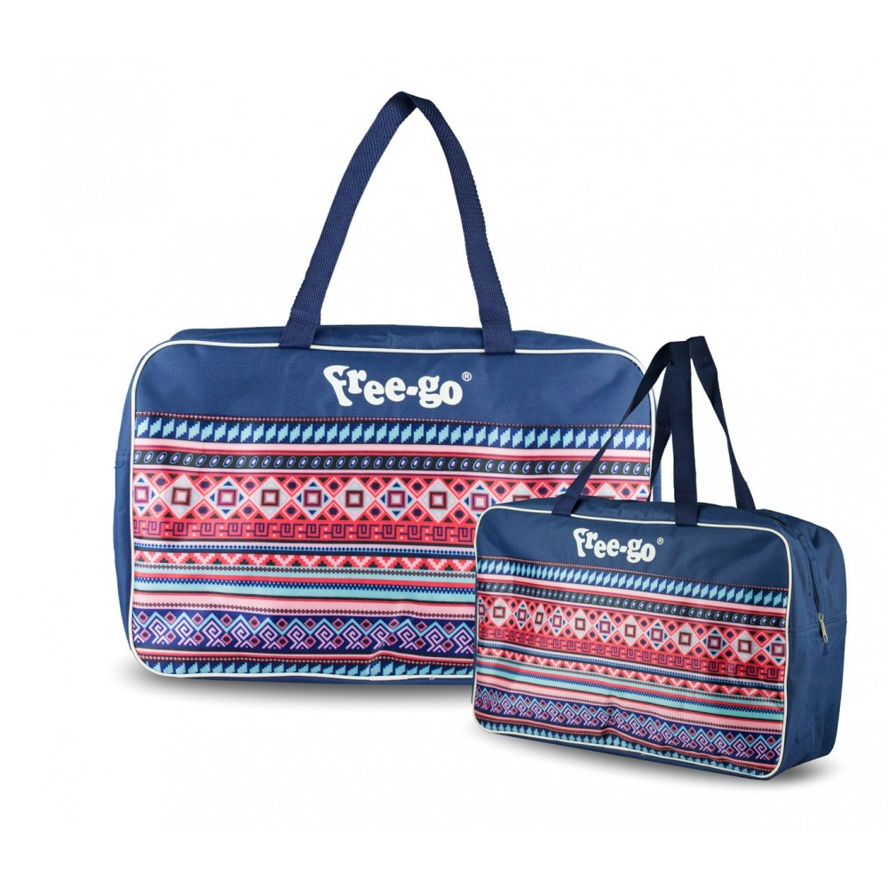 Doppia borsa termica free-go mod. TWO BAGS fantasia geometrica