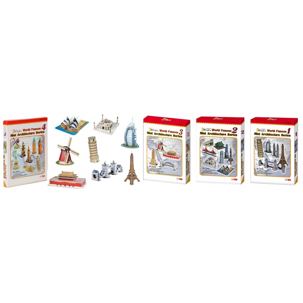 Image of Puzzle 3D i monumenti del mondo mini architetture giocattolo diversi modelli 5052