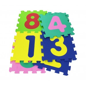 232026 Tappeto morbido da gioco componibile NUMERI 29.5x29.5x8cm colorato 2