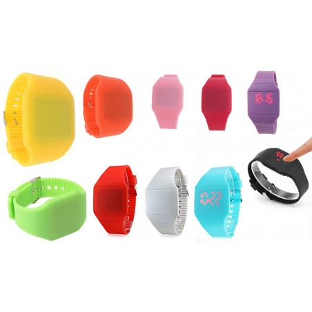 Orologio da polso touch digitale unisex bracciale in silicone 