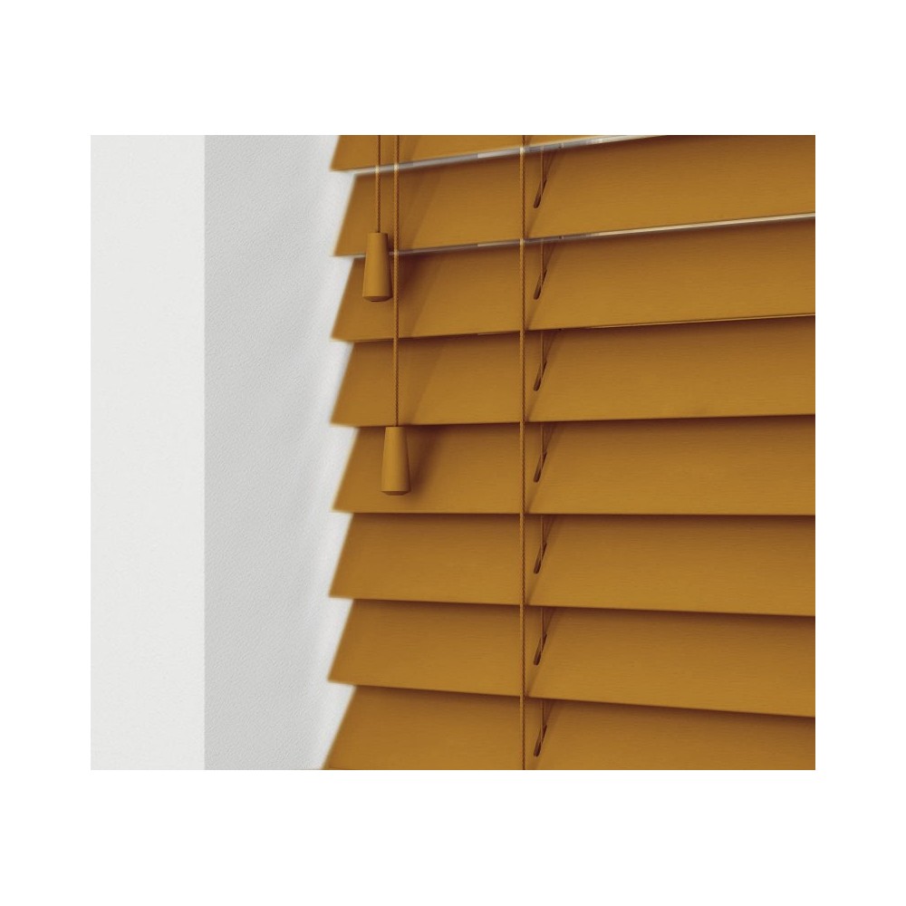 032066 Tenda da sole veneziana 120 x 160 cm per interno effetto legno