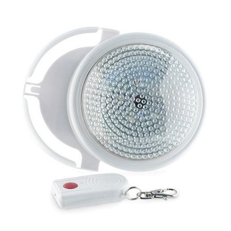 Lampada led con telecomando luce bianca a batteria diametro 12,6 cm