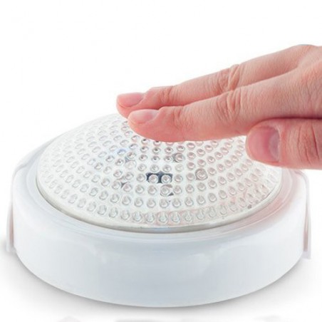 Lampada led con telecomando luce bianca a batteria diametro 12,6 cm