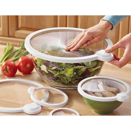 Kit 4 coperchi magici in silicone ermetici universali