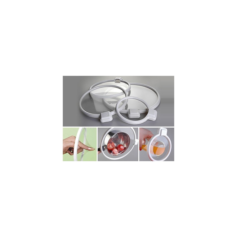 Kit 4 coperchi magici in silicone ermetici universali