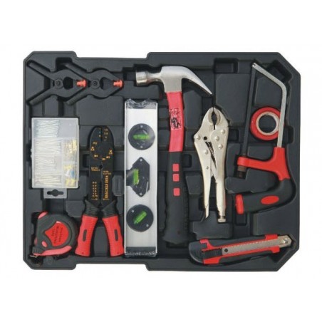 Valigia porta utensili trolley kit 187 pezzi cassetta attrezzi
