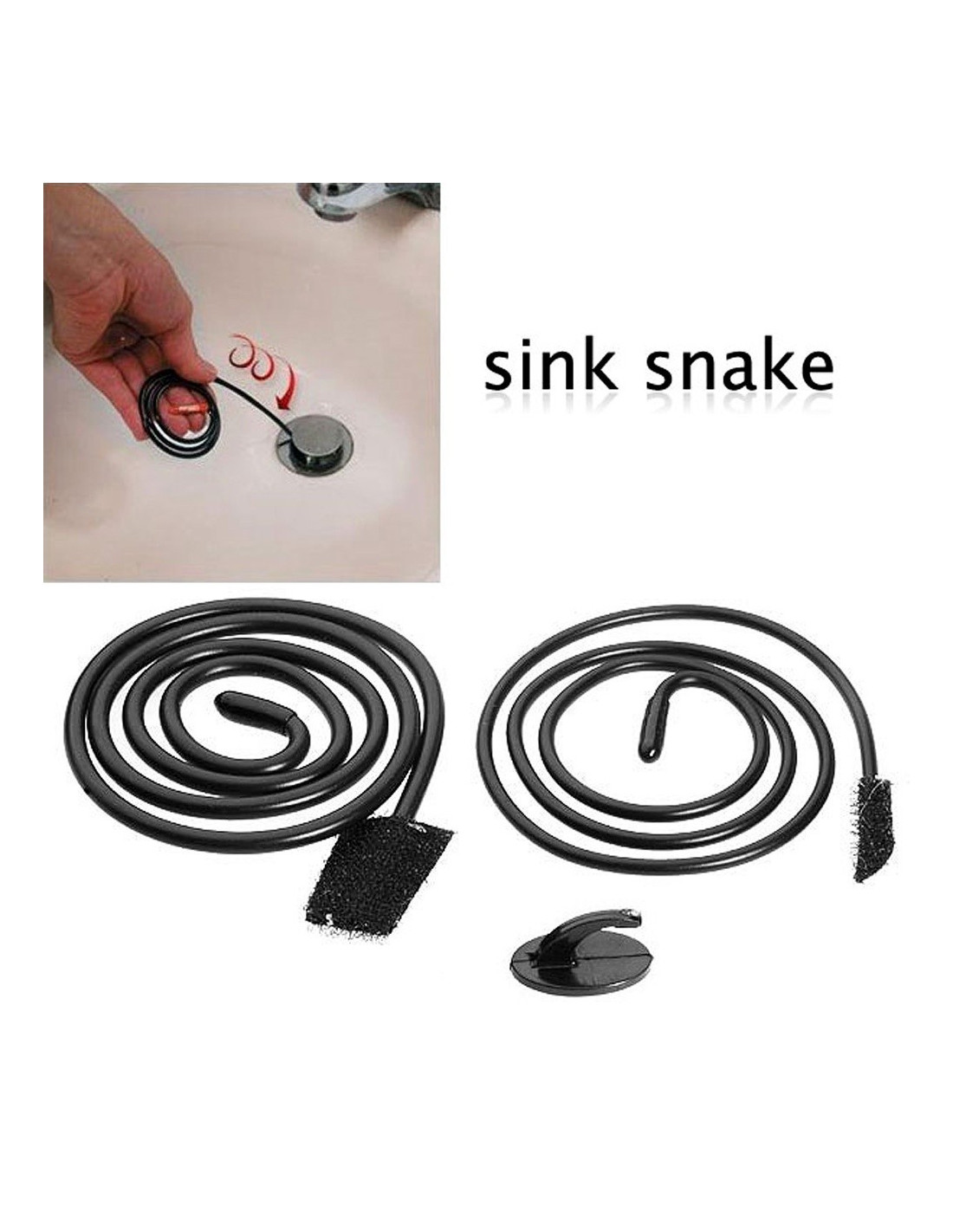 Stura lavandino e scarichi bagno sink snake tubo flessibile facile utilizzo