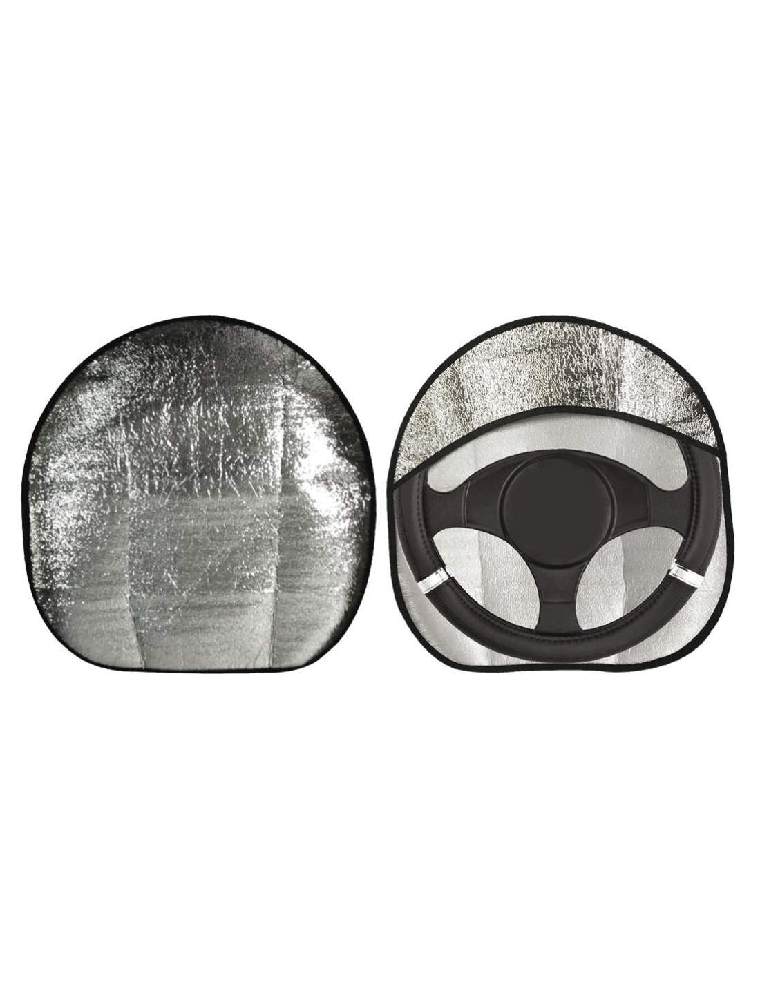 JNNJ Copri Volante Auto Riflettente 50x50 Cm – Protezione Solare Termica Per Parabrezza – Universale Per Auto, SUV, Furgoni