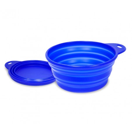 Ciotola da viaggio pieghevole in silicone 055564 per cibo e acqua in due colori