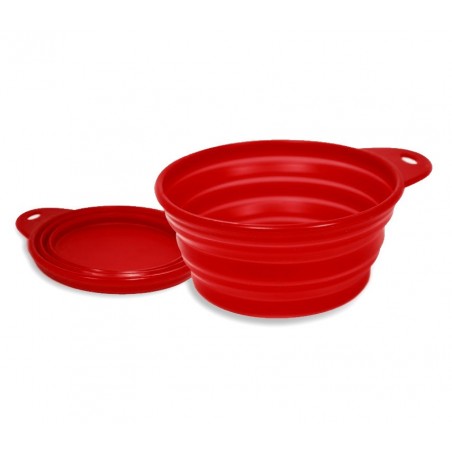 Ciotola da viaggio pieghevole in silicone 055564 per cibo e acqua in due colori