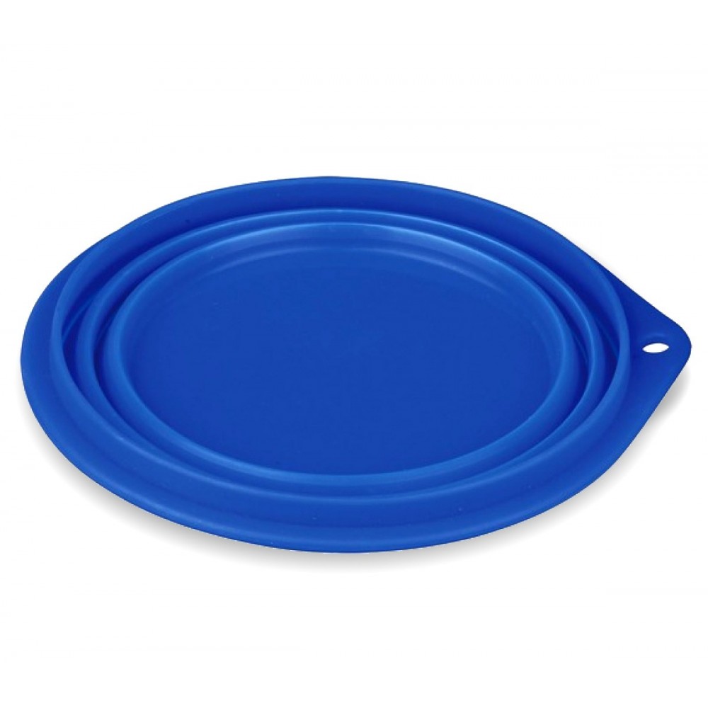 Ciotola da viaggio pieghevole in silicone 055564 per cibo e acqua in due colori