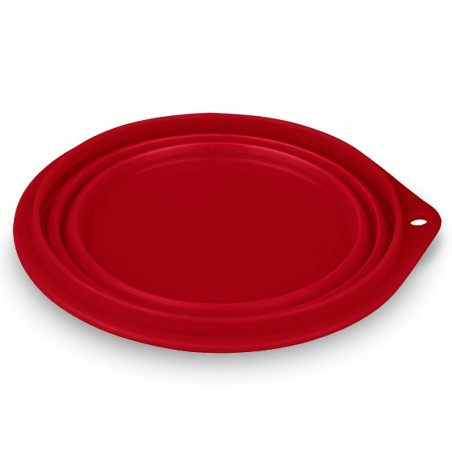 Ciotola da viaggio pieghevole in silicone 055564 per cibo e acqua in due colori