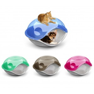 Cuccia chiusa per gatti e cani DUCK PLAIN 20105 comoda in diversi colori 