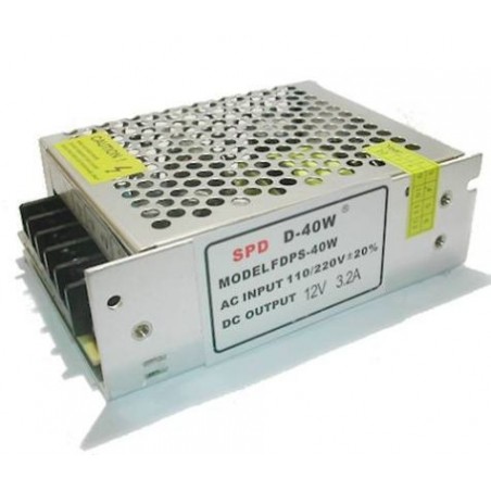 Alimentatore stabilizzato 3 A con switch e trimmer protezione sovraccarichi