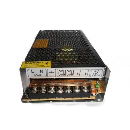 Alimentatore stabilizzato 10 A con switch e trimmer protezione sovraccarichi 