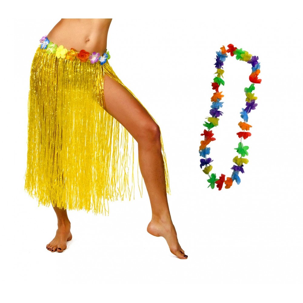 Costume da hawaiana 116881 per feste a tema 3 pezzi  taglia unica