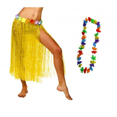 Costume da hawaiana 116881 per feste a tema 3 pezzi  taglia unica  Costume da hawaiana 116881 per feste a tema 3 pezzi  taglia unica