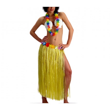 Costume da hawaiana 116881 per feste a tema 3 pezzi  taglia unica  Costume da hawaiana 116881 per feste a tema 3 pezzi  taglia unica