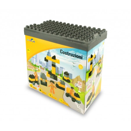  Playset mattoncini ALLEGRO CANTIERE 61 elementi da assemblare CIGIOKI