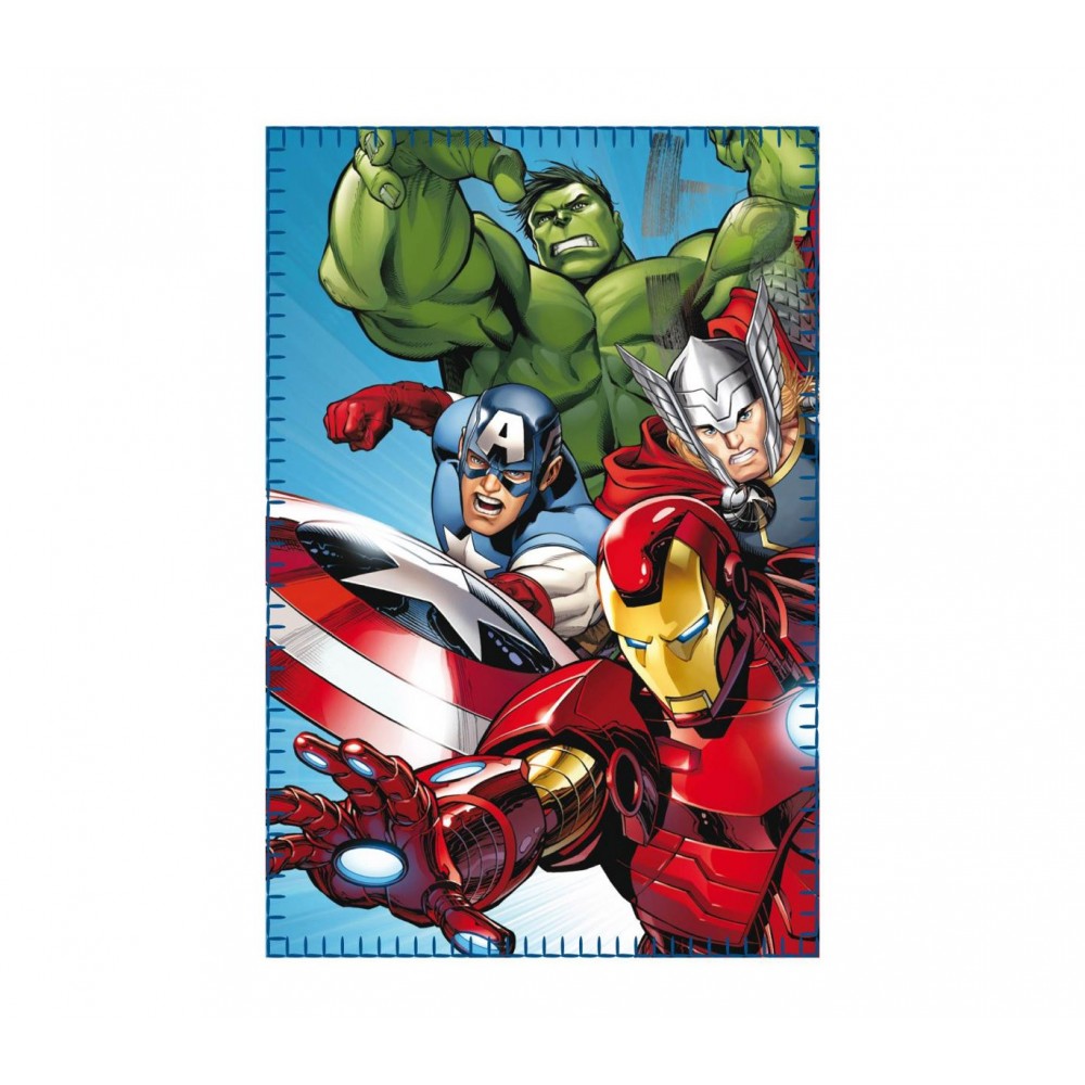 Coperta in morbido e caldo pile 437441 THE AVENGERS 100 x 150 cm plaid