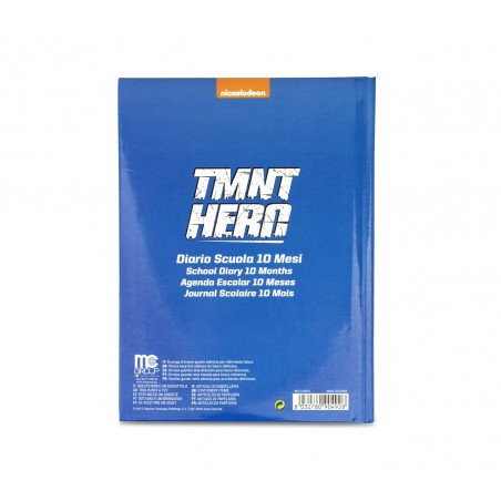 Diario scuola 10 mesi 904928 TURTLES TMNT HERO NICKELODEON agenda scuola 