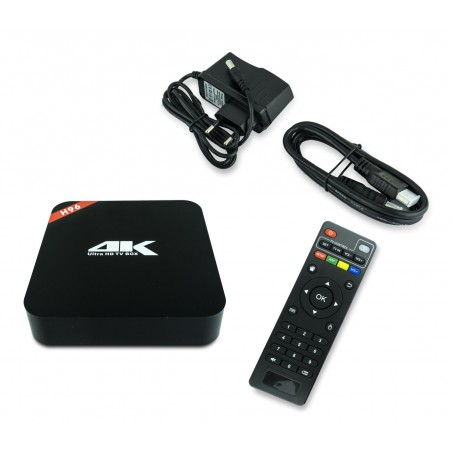 H96 4K HD Smart Box TV Android 5.1 64Bit con telecomando e cavo HDMI inclusi