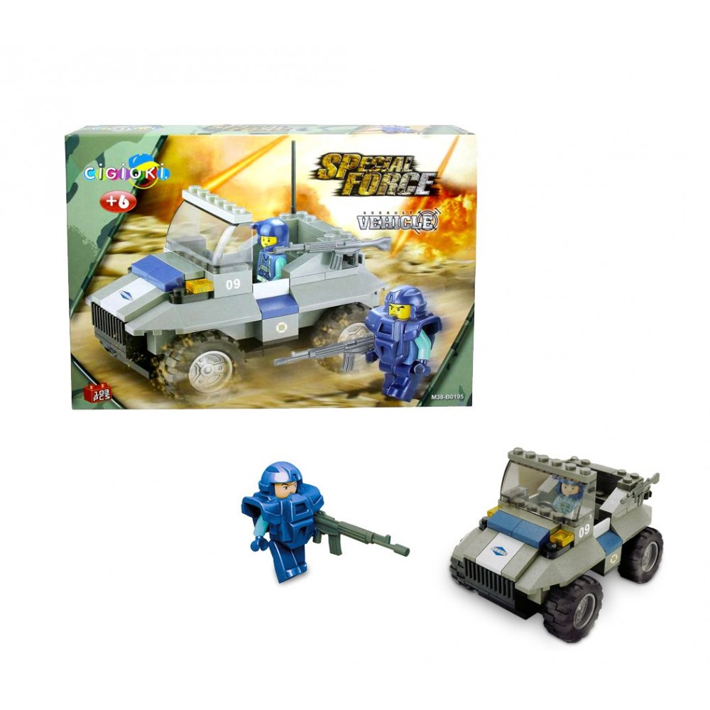 Playset mattoncini SPECIAL FORCE VEHICLE 121316 CIGIOKI da assemblare 103 pz