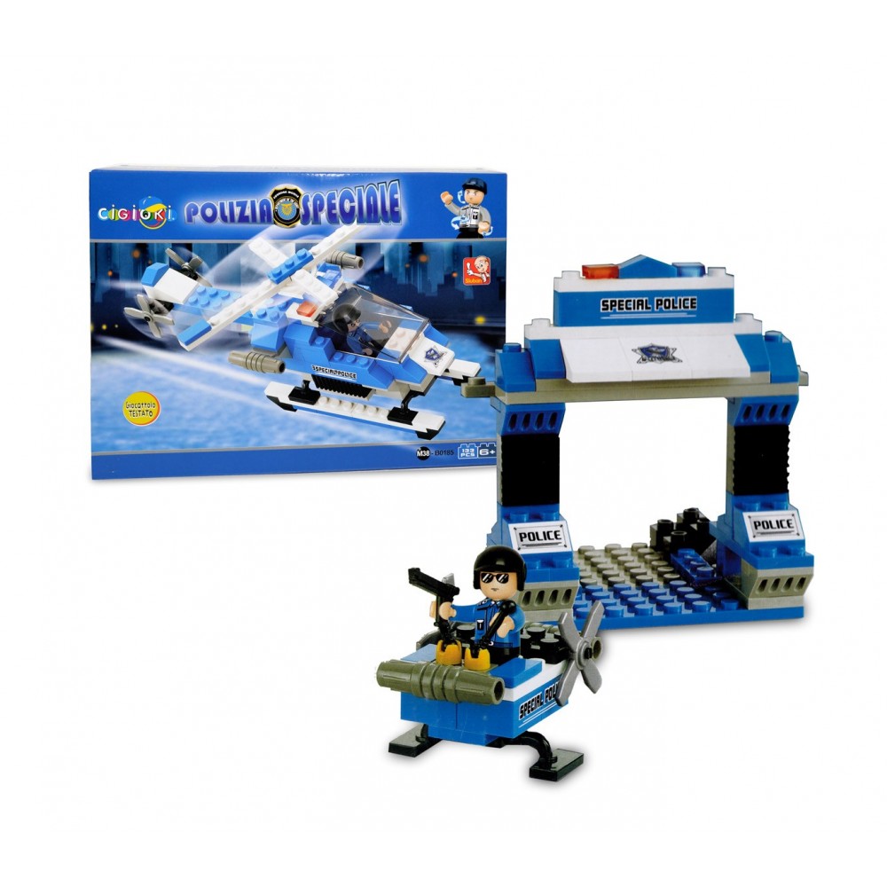 Playset mattoncini POLICE SPECIL CORPS 121221CIGIOKI da assemblare 133 pz