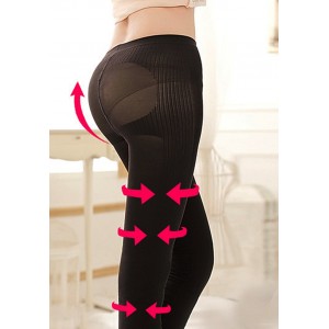 Leggings snellente contenitivo microfibra modellante con rinforzi silhouette 2