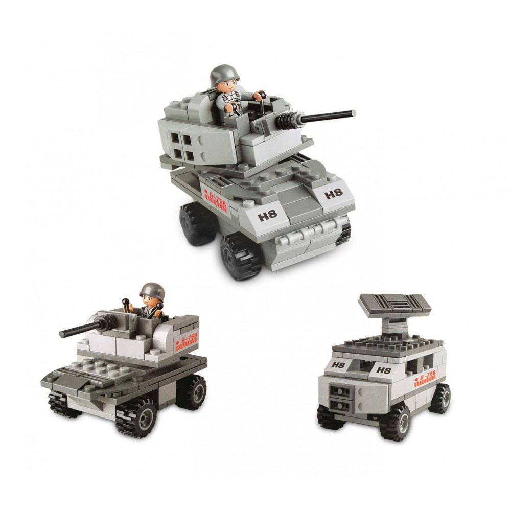 Playset mattoncini SQUADRA SPECIALE 3 IN 1 CIGIOKI 340660 da assemblare 110 pz