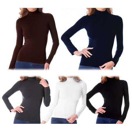 VKA21 Pack 5 lupetti termici con interno felpato ass. Trisha maglia mezzo collo VKA21 Pack 5 lupetti termici con interno felpato ass. Trisha maglia mezzo collo