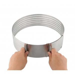 Stampo per torte 4361 anello regolabile da 16 a 20 cm in acciaio inox 2