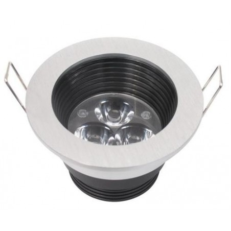 Faretto led Luce Fredda da incasso con alette a molle tondo 3-15w