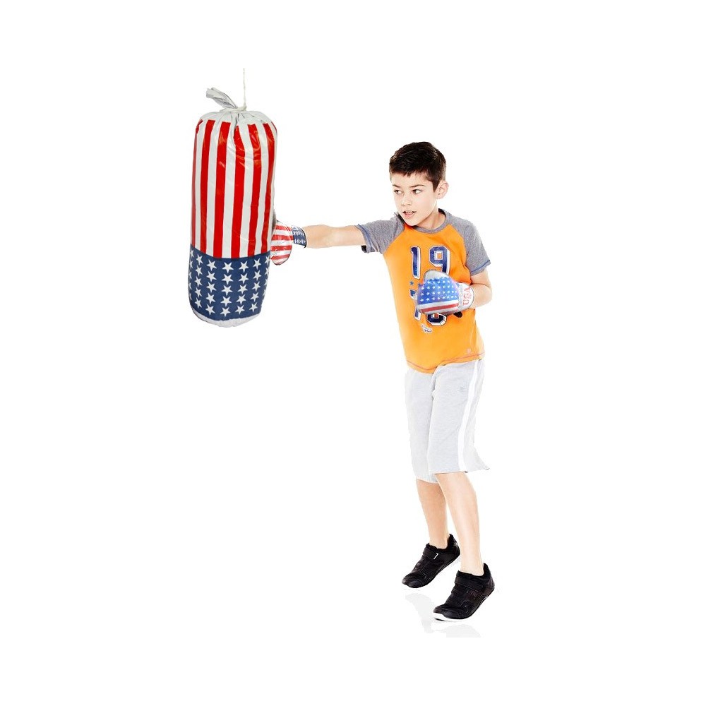 Set box AMERICA FIGHT 484005 per bambini sacco e guantoni 